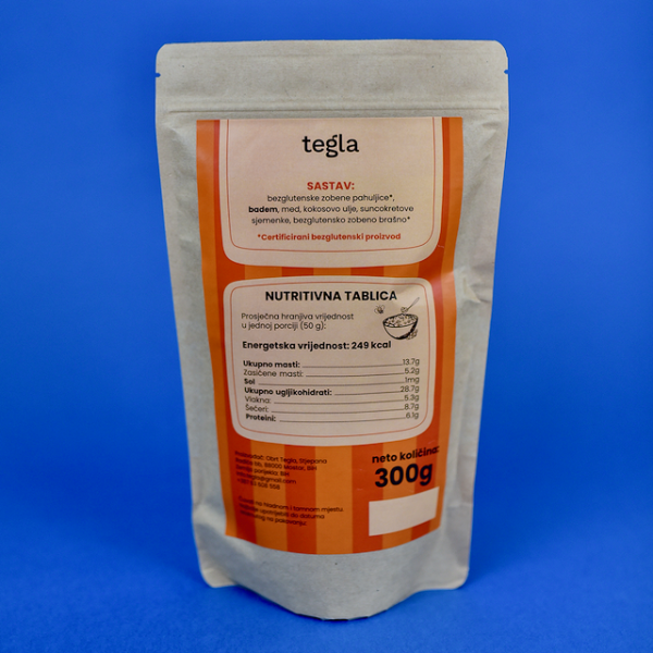Bezglutenska granola Badem i Med (300g)