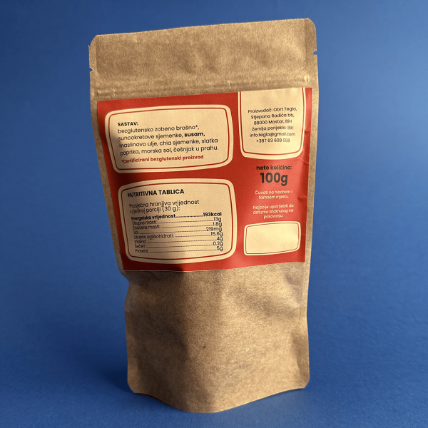 Bezglutenski krekeri Paprika i Češnjak (100g)